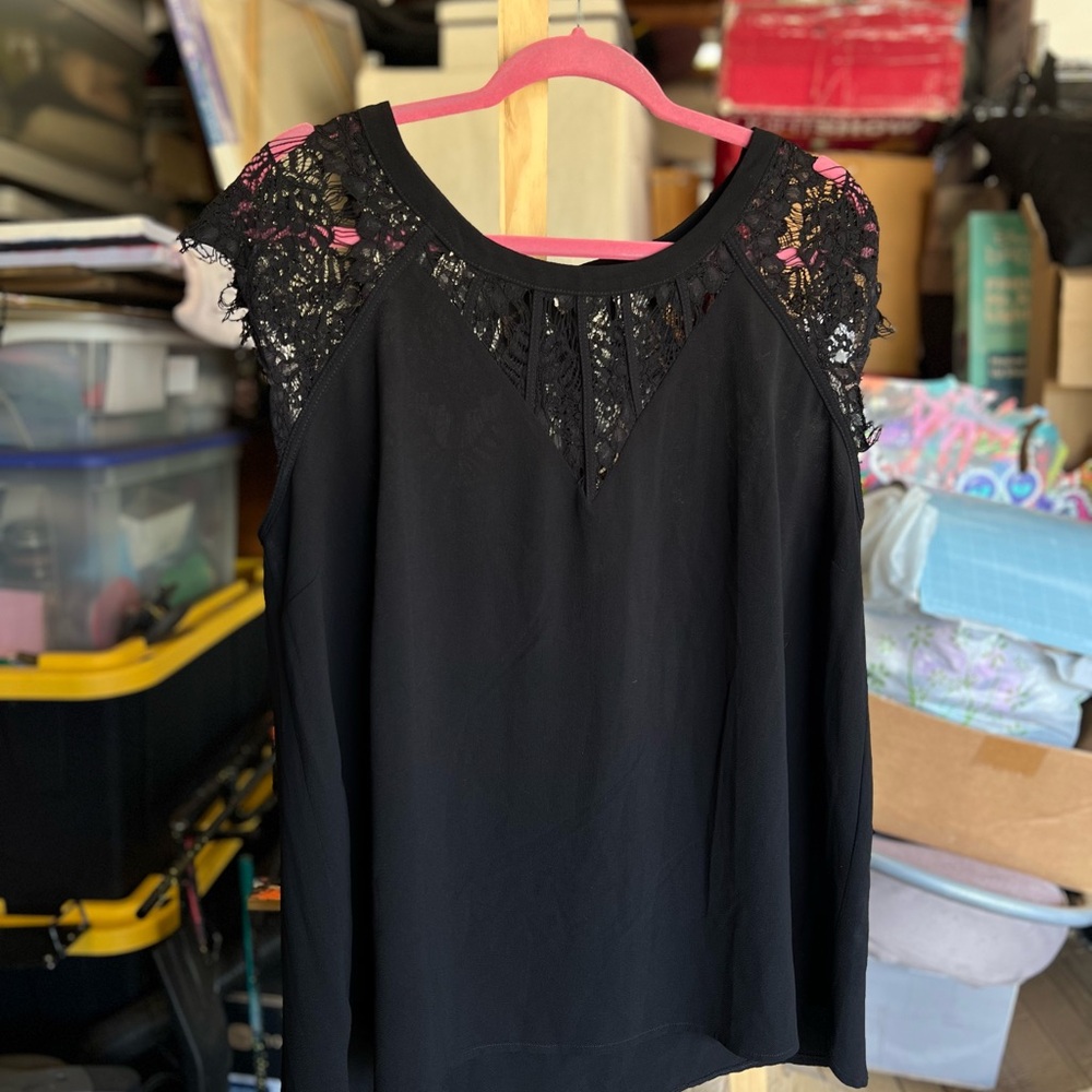 Elegant Black Lace Women's Top